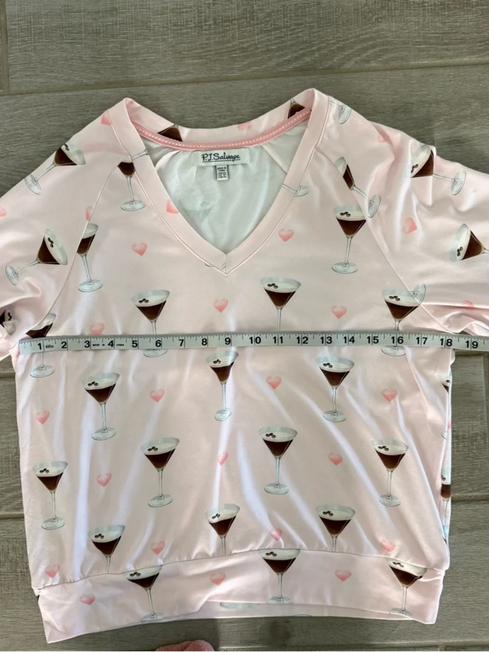 PJ Salvage Pink Espresso Martini Glass Two-Piece Pajama Set ✨ XS ✨Cozy & Cute - Picture 6 of 10